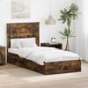 vidaXL Storage Bed with Drawer Smoked Oak 75 x 190 cm Engineered Wood