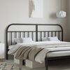 vidaXL Metal Replace Headboard Black 200 cm