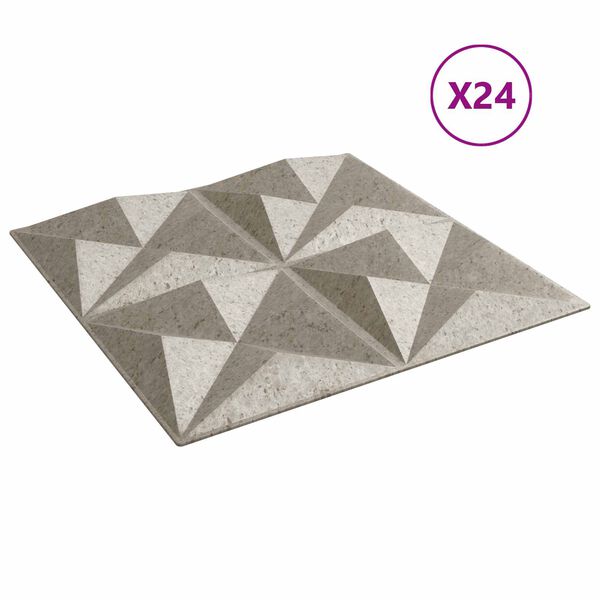 vidaXL Wall Panels 24 pcs Origami Beton 50 x 50 cm XPS Foam