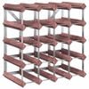 vidaXL Wine Rack for 20 Bottles Brown Solid Wood Pine