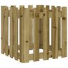 vidaXL Garden Planter with Fence Design 50x50x50 cm Impregnated Wood Pine