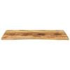 vidaXL Desk Top with Curve 110x80x2.5 cm Solid Wood Rough Mango