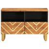 vidaXL TV Cabinet Brown and Black 70x33.5x46 cm Solid Wood Mango