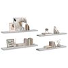 vidaXL Floating Wall Shelves 4 pcs Concrete Grey 120x23.5x3.8 cm MDF