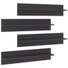 vidaXL Wall Shelf 4 pcs High Gloss Grey 80x11.5x18 cm Engineered Wood