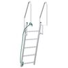 vidaXL 5-Step Dock Ladder Silver 58 x 77 x 191 cm Aluminium