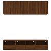 vidaXL 5 Piece TV Wall Units Brown Oak Engineered Wood