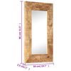 vidaXL Hand-Carved Mirror 80x50x2.5 cm Solid Mango Wood