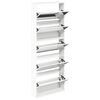vidaXL Shoe Cabinet with Mirror 5-Layer High Gloss White 63x17x169.5 cm