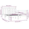 vidaXL Bed Frame without Mattress 120x190 cm Small Double Solid Wood