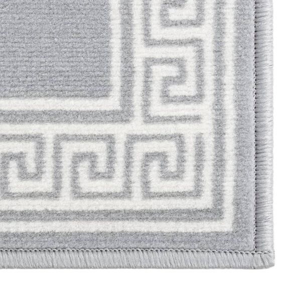 vidaXL Runner Rug BCF Grey with Motif 100x400 cm