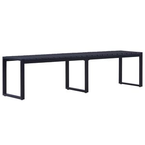 vidaXL Garden Bench 180 cm PS Board Black