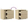 vidaXL Bedside Cabinet with LED Lights Sonoma Oak Engineered Wood