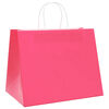 vidaXL Paper Bags 50 pcs with Handles Pink 32x22x24 cm