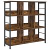 vidaXL Bookshelf Smoked Oak 102 x 32 x 104.5 cm Engineered Wood