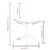 vidaXL Swivel Dining Chairs 2 pcs White PP