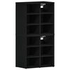 vidaXL Shoe Cabinet 2 pcs Black Oak 52 x 30 x 50.5 cm Engineered Wood
