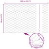 vidaXL Fence Post Grey 10 x 0.5 m (50 mm mesh) Steel and PVC