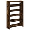 vidaXL Shoe Rack Smoked Oak 60x25x100 cm Engineered Wood