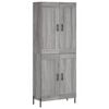 vidaXL Highboard Grey Sonoma 69.5x34x180 cm Engineered Wood