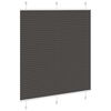 vidaXL Pleated Blind Black 120x100 cm Fabric Width 119.4 cm Polyester