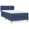 vidaXL Box Spring Bed with Mattress Blue 80x200 cm Fabric