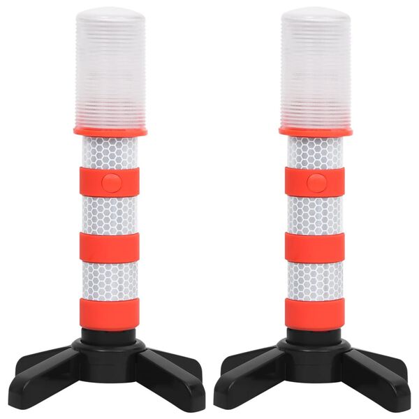 vidaXL Electronic Road Flashlights 2 pcs 10.5x8x21 cm