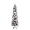 vidaXL Artificial Christmas Tree with 150 LEDs Green and white 150 cm