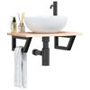 vidaXL Basin Shelf Wall Mounted&nbsp;Steel and&nbsp;Solid Wood Oak