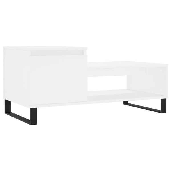 vidaXL Coffee Table White 100x50x45 cm Engineered Wood