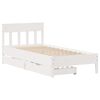 vidaXL Bed Frame without Mattress White 100x200 cm Solid Wood Pine