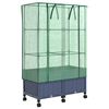 vidaXL Garden Planter with Greenhouse Cover&Wheels 2 pcs Blue Grey PP