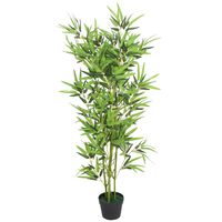vidaXL Artificial Bamboo Plant with Pot 120 cm Green