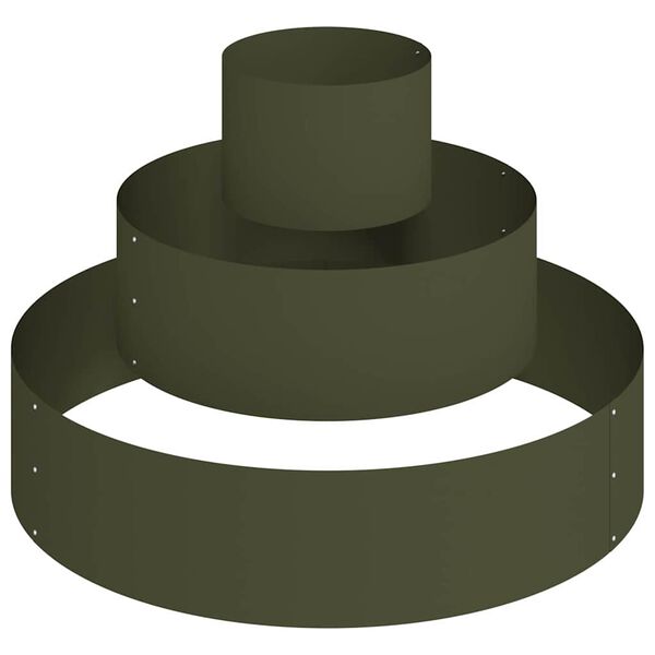 vidaXL Garden Planter Olive Green 90 x 90 x 20 cm Cold-rolled Steel