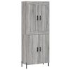 vidaXL Highboard Grey Sonoma 69,5x34x180 cm Engineered Wood