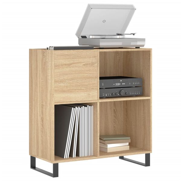 vidaXL Record Cabinet Sonoma Oak 84.5x38x89 cm Engineered Wood