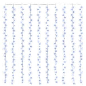 vidaXL LED Curtain Fairy Lights 3x3m 300 LED Blue 8 Function
