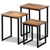 vidaXL Nesting Coffee Table Set 3 Pieces Solid Reclaimed Teak
