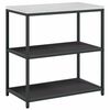 vidaXL Kitchen Storage Set with Shelf with Storage 3 pcs Black Steel