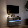 vidaXL TV Wall Cabinet with LED Lights Grey Sonoma 80x31x45 cm
