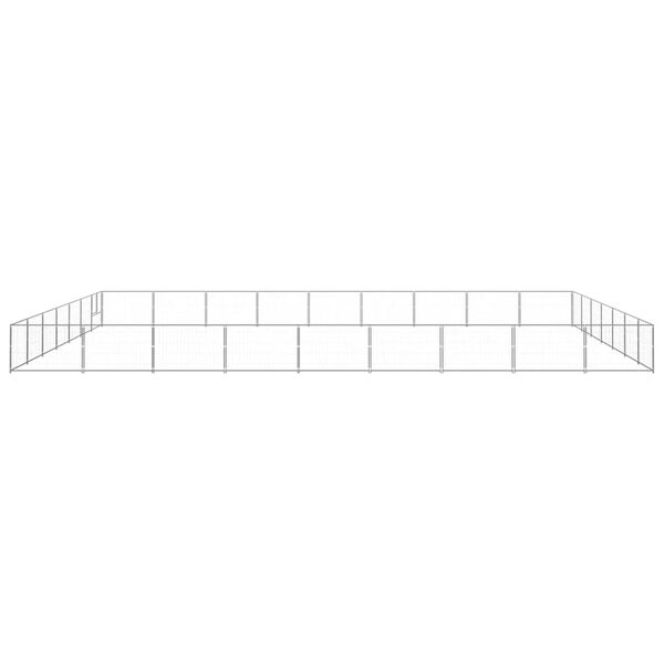 vidaXL Dog Kennel Silver 63 m² Steel