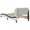 vidaXL Bed Frame with LED without Mattress "Hvar" White and Black 80x200 cm