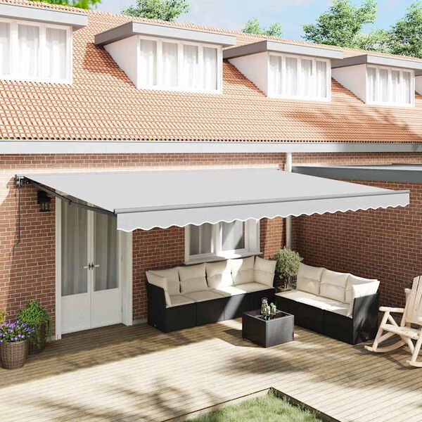 vidaXL Awning Frame Anthracite 4.5 x 3 m Powder-coated Steel