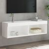 vidaXL TV Cabinet with LED Lights White 100x30x30 cm