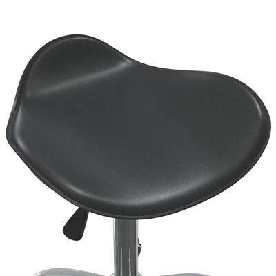 vidaXL Swivel Dining Chair Black Faux Leather