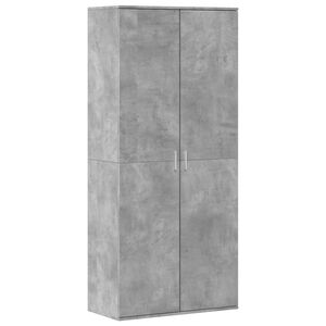 vidaXL Shoe Cabinet Concrete Grey 80x39x178 cm Engineered Wood