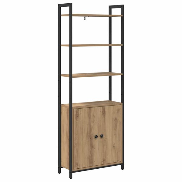 vidaXL Book Cabinet Artisan Oak 60 x 24 x 161 cm Engineered Wood