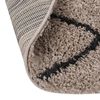 vidaXL Shaggy Rug High Pile Beige and Anthracite &phi;120 cm