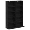 vidaXL CD Cabinet 2 pcs Black Oak 33 x 23.5 x 97.5 cm Engineered Wood