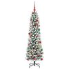 vidaXL Artificial Christmas Tree with 300 LEDs with Stand White 180 cm